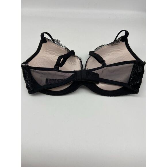 Victoria's Secret Bra Women 32C Black Very‎ Sexy Push-Up Lace LOGO - Picture 4 of 10